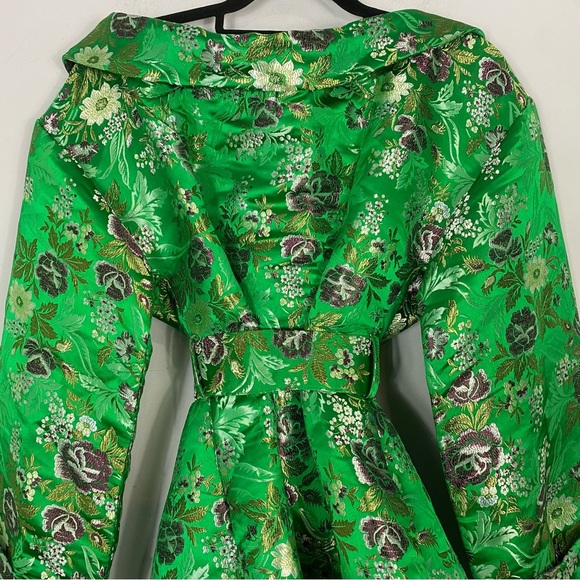PRETTYLITTLETHING Green Bardot Oriental Jacket Dress - Picture 9 of 15